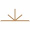 Ekena Millwork Saratoga Timber Gable Bracket, Western Red Cedar, 108"W x 45"H x 1 1/2"D x 3 1/2"F, 10/12 Pitch GBW108X45X0204SAR00SWR - alternate 1